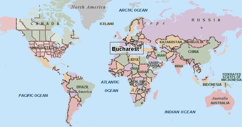 Mapa bukareszteńskiego świata