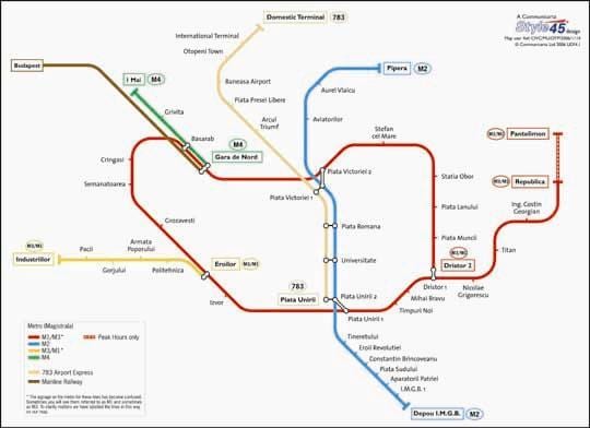 Mapa Bukareszt autobusów 