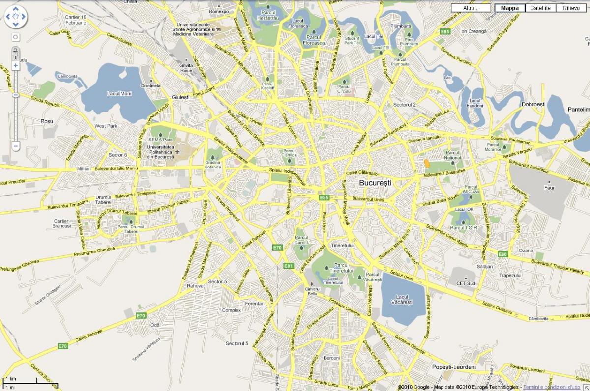 mapa miasta bucuresti, Rumunia