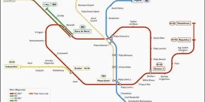 Mapa Bukareszt autobusów 