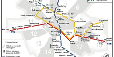Mapa metra Бухарестская