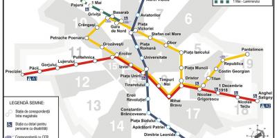 Mapa metra Бухарестская