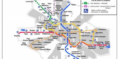 Bukareszt mapa metra 