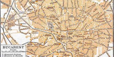 Stare miasto Bukareszt mapie